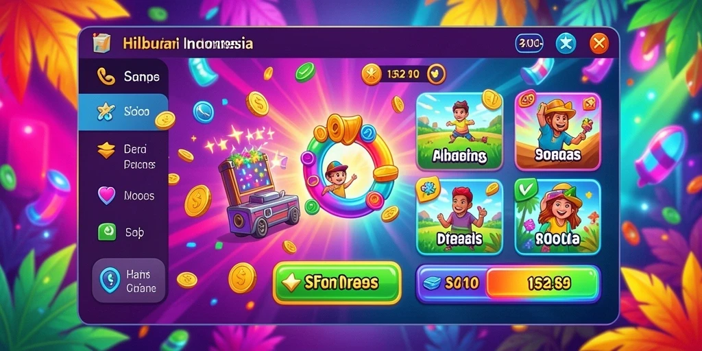Interface interaktif dengan sistem reward yang menggiurkan.