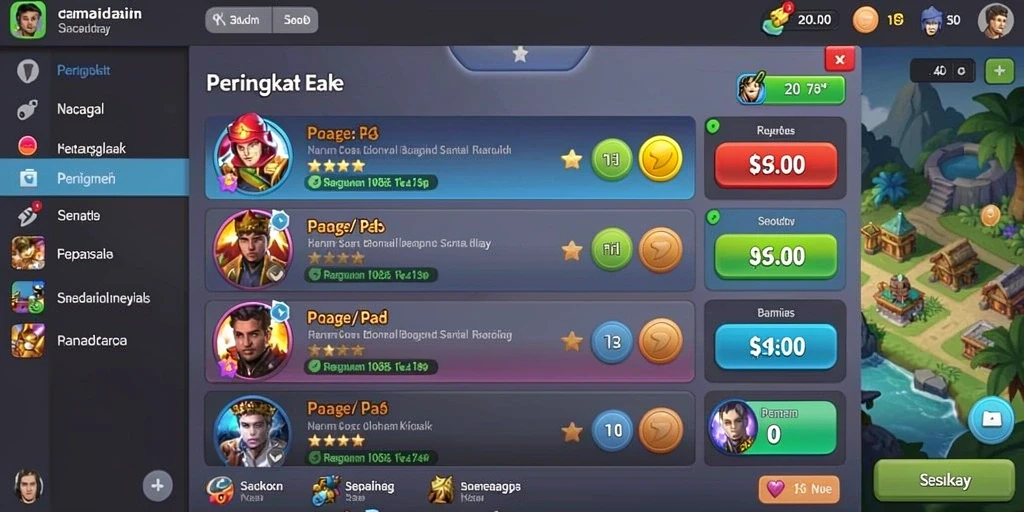 Fitur sosial untuk berinteraksi dengan pemain lain.
